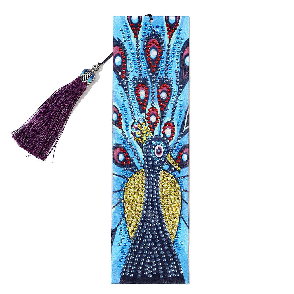 Diamond Painting Bookmark Kits - 1 Pack Peacock