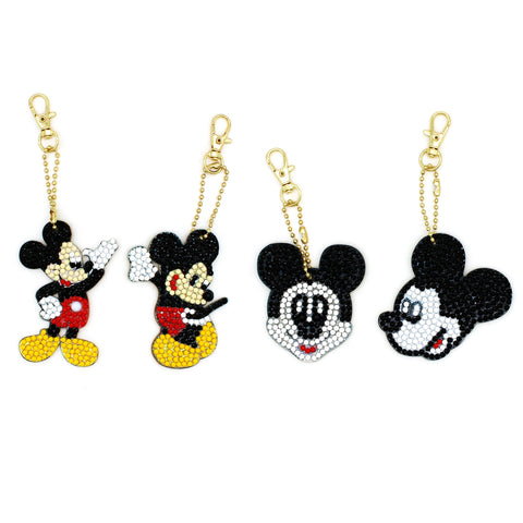 Diamond Painting Keychains - Cartoon Mouse boy 4 Pack