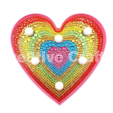 Diamond Painting  LED Light - Heart