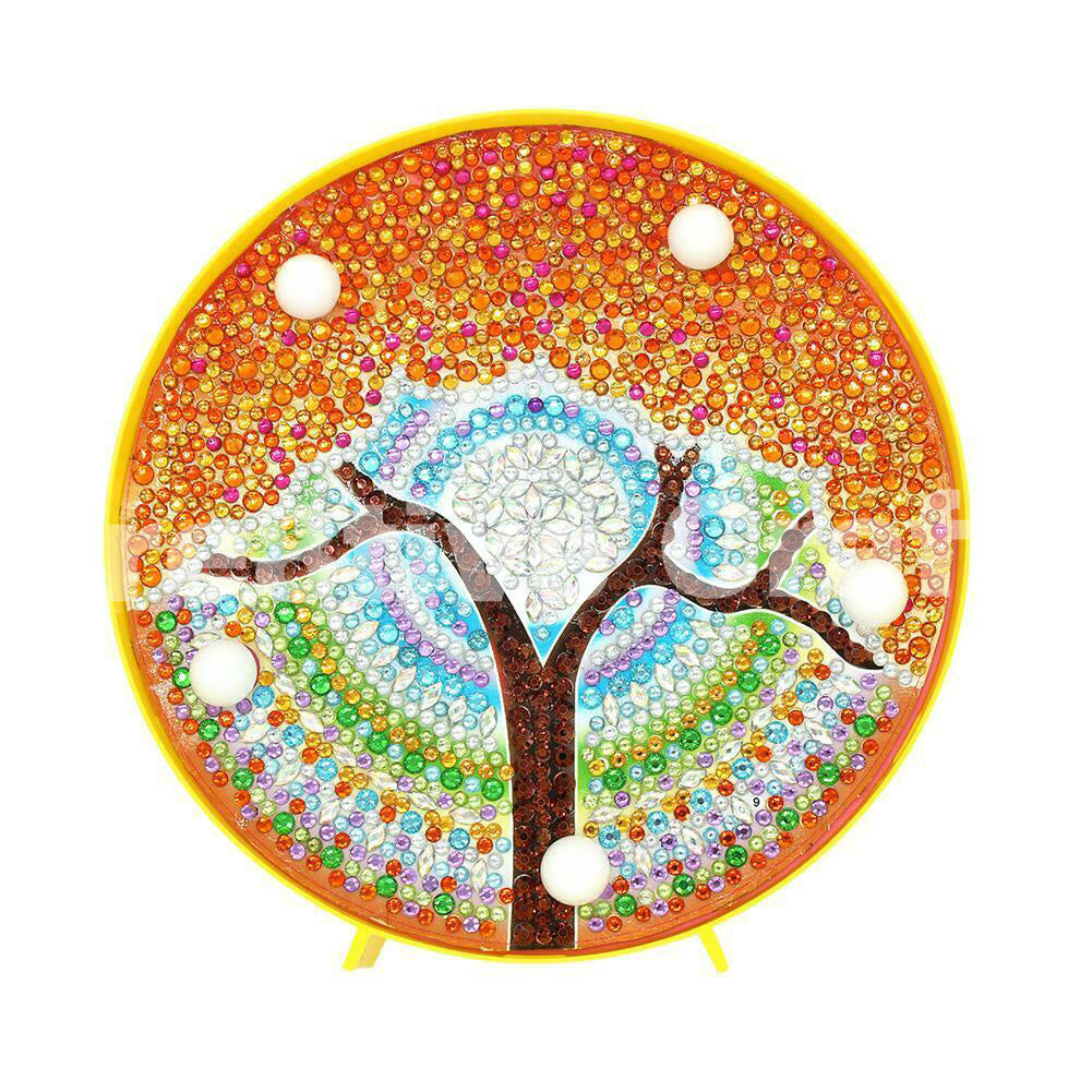 Diamond Painting LED Light - Orange Mandala Tree