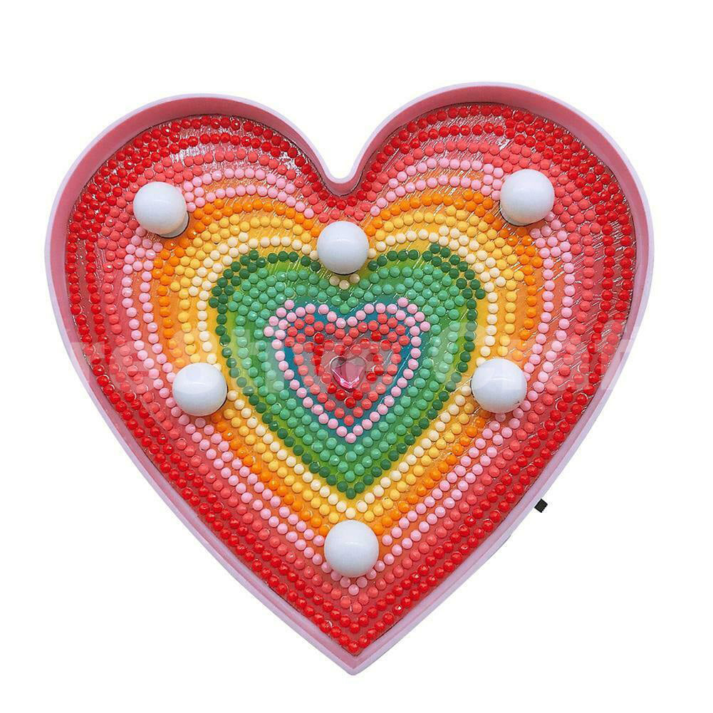 Diamond Painting  LED Light - Heart