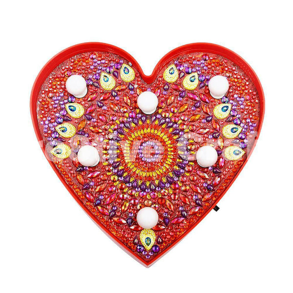 Diamond Painting  LED Light - Heart