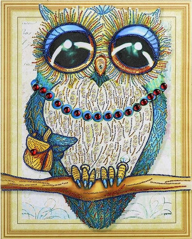 Special Shape Diamond Paintings - Owl - 40cm x 50cm