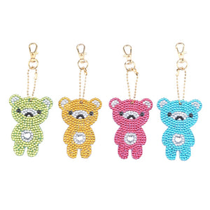 Diamond Painting Keychains - Bears 4 Pack