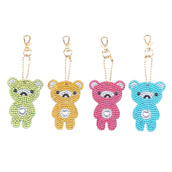 Diamond Painting Keychains - Bears 4 Pack