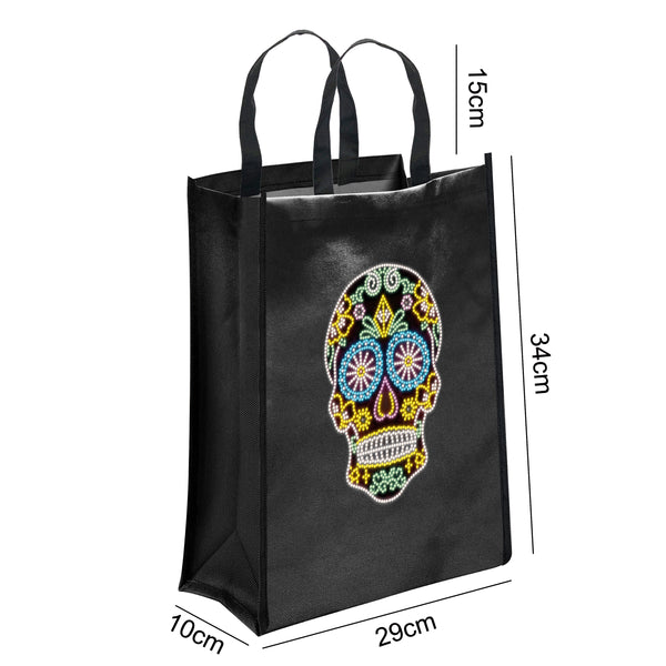 Diamond Painting Skull Glow in the Dark Shopping Bag