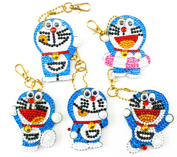 Diamond Painting Keychains - Cartoon cat 5 Pack