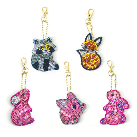 Diamond Painting Keychains - Animals 5 Pack