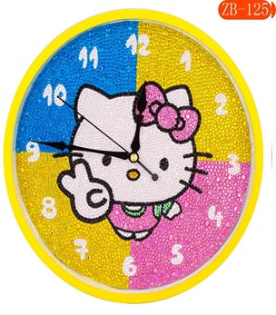 Diamond Painting Clocks - Cartoon Kitten