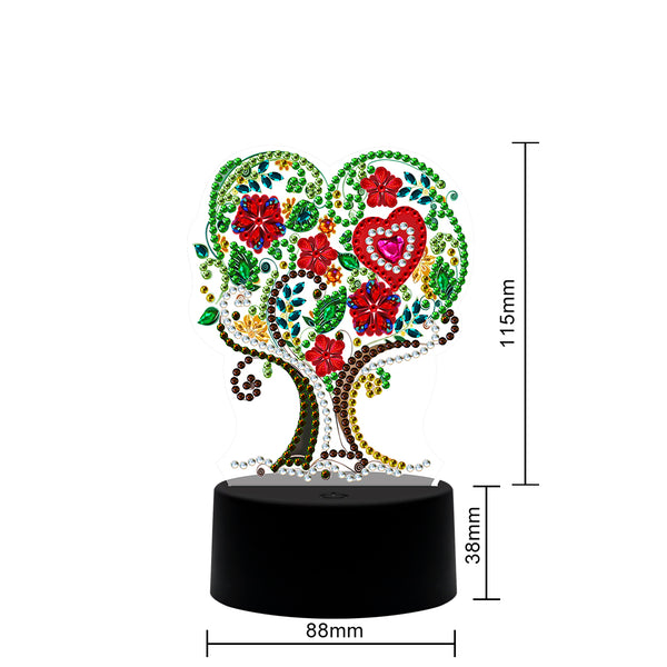 Diamond Painting DP19 LED Seven Changing Colour Light Heart Tree