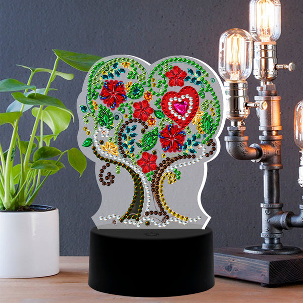 Diamond Painting DP19 LED Seven Changing Colour Light Heart Tree