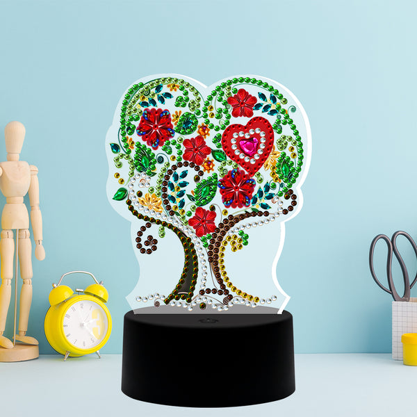 Diamond Painting DP19 LED Seven Changing Colour Light Heart Tree