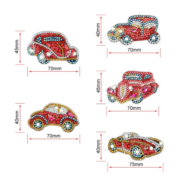 Diamond Painting Keychains - Cars 5 Pack