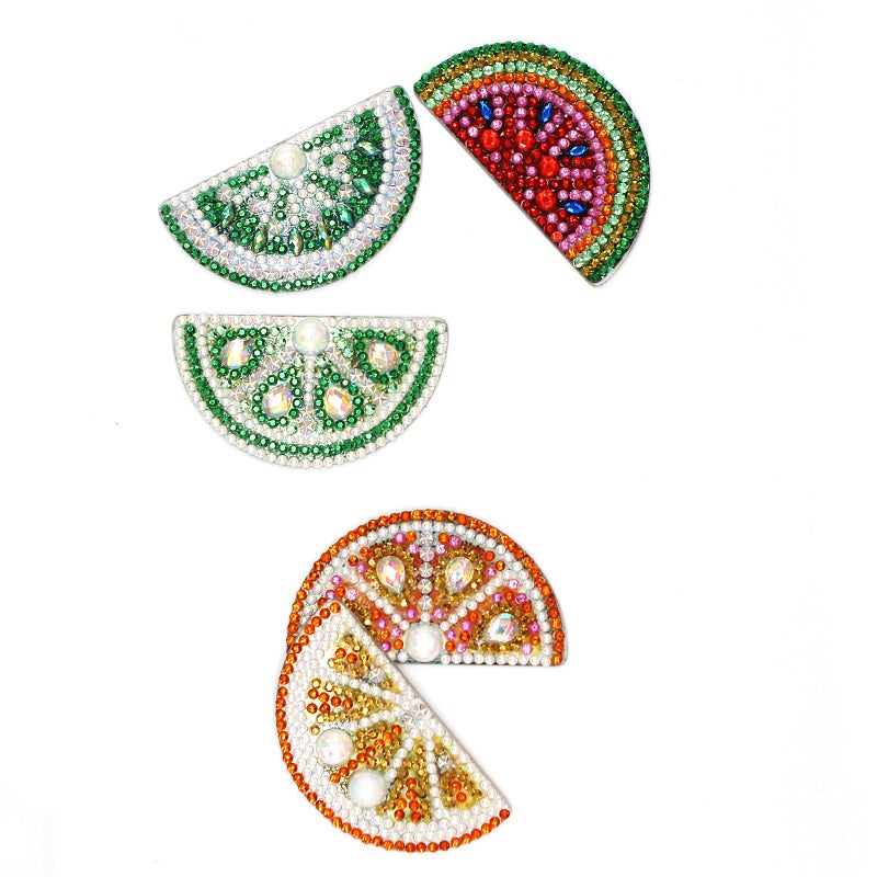 Diamond Painting Keychains - Half Fruit 5 Pack