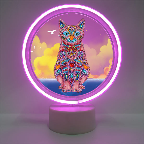 Diamond Painting Neon Light Kit - Cat