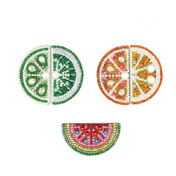 Diamond Painting Keychains - Half Fruit 5 Pack