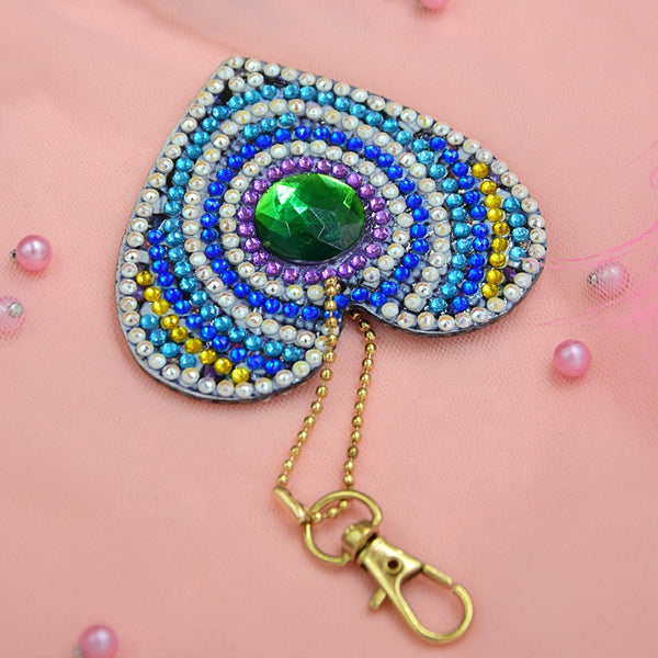 Diamond Painting Keychains - Hearts 5 Pack