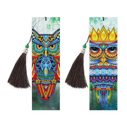 Diamond Painting Bookmark Kits - 2 Pack Owl