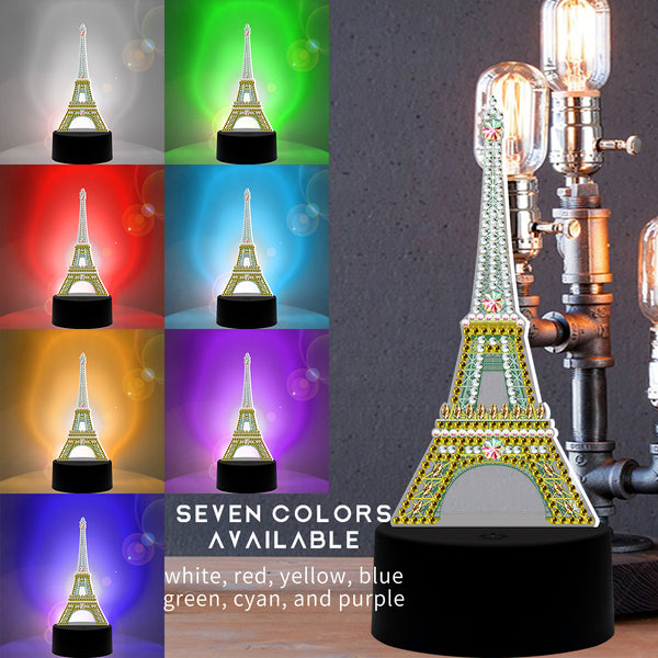 Diamond Painting DP06 LED Seven Changing Colour Light Eiffel Tower