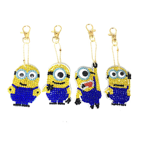 Diamond Painting Keychains - Minion 4 Pack