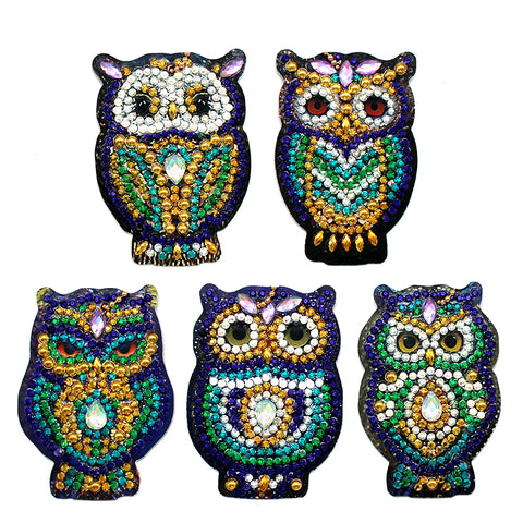 Diamond Painting Keychains - Owl 5 Pack