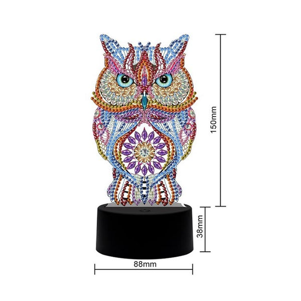 Diamond Painting DP02 LED Seven Changing Colour Light Owl