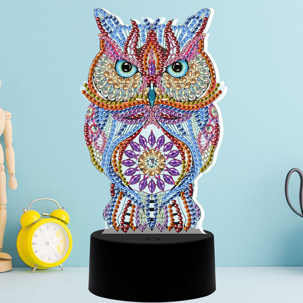 Diamond Painting DP02 LED Seven Changing Colour Light Owl