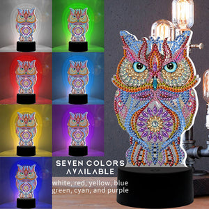 Diamond Painting DP02 LED Seven Changing Colour Light Owl